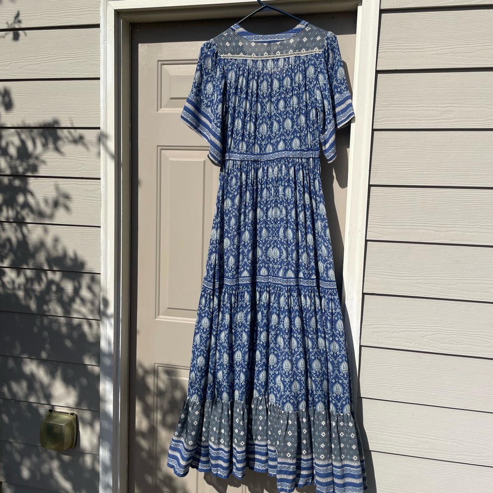 Rare Spell and the Gypsy Oracle Gown Maxi Duster Dress Indigo - Picture 8 of 16